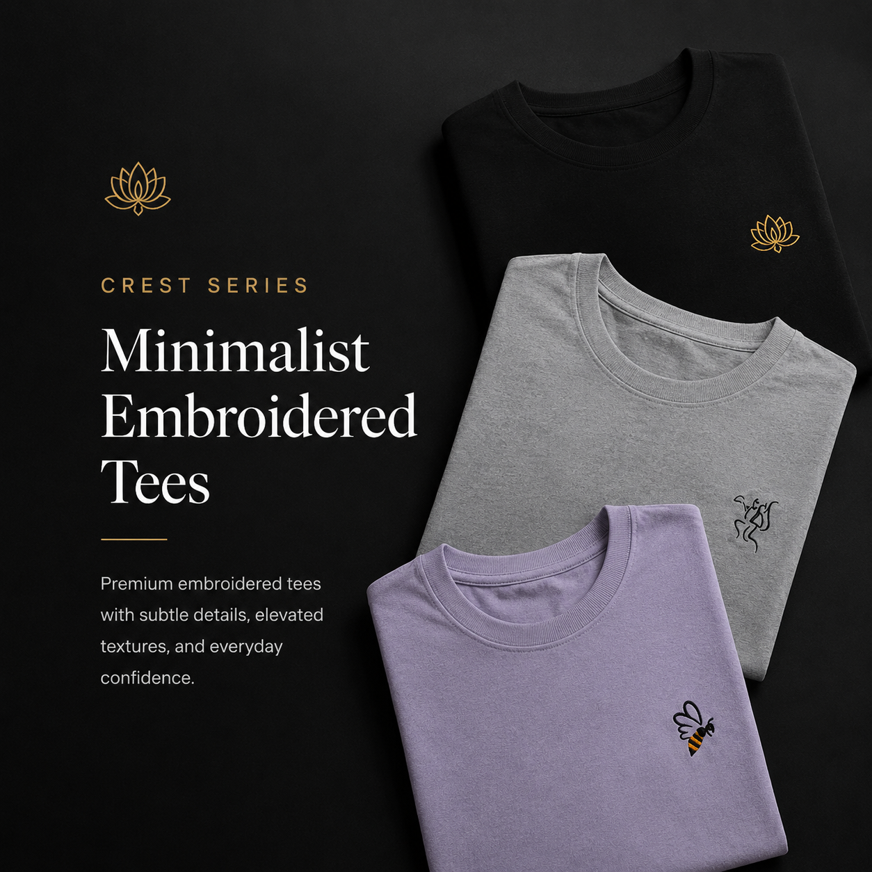 Minimalist Embroidered Tees