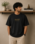 Bhagavad Gita Wisdom Oversized Tee | Spiritual Streetwear Graphic