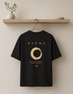 Karma Zen Enso Oversized Tee | Minimalist Spiritual Streetwear | Black