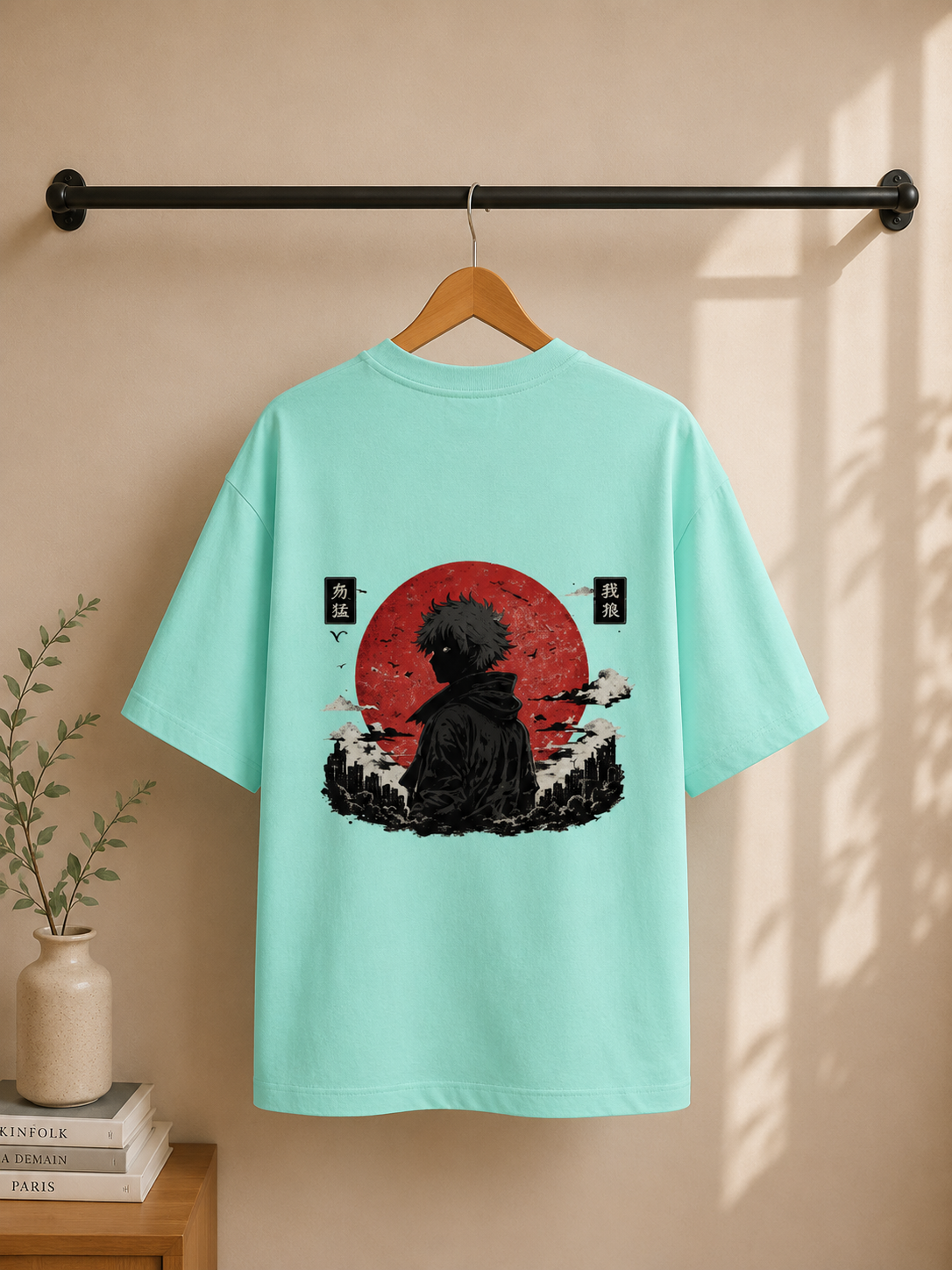 Rising Sun Ronin Anime Oversized Tee | Urban Streetwear