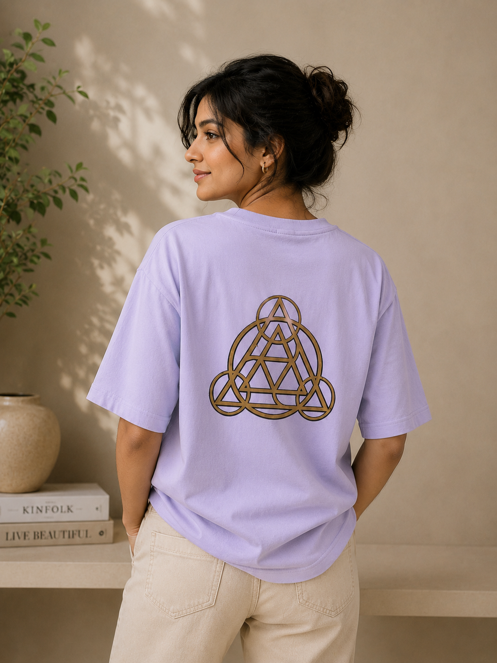 Geometric Alchemy Oversized Tee | Premium Sacred Geometry Graphic