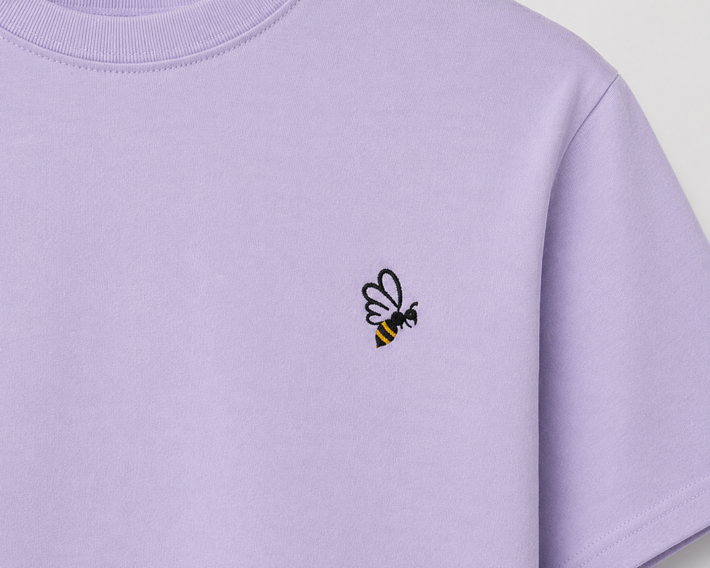Embroidered Minimalist Bumblebee Unisex Tee | Premium Essential T-Shirt