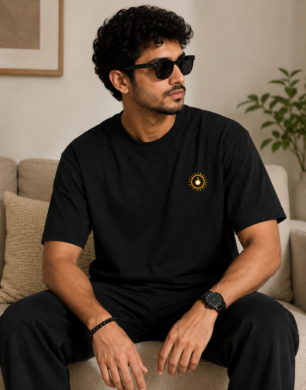 Karm Karo Phal Ki Chinta Mat Karo Oversized Tee | Spiritual Streetwear