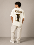 Karma Sudarshana Oversized Tee | Premium Spiritual Streetwear