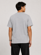 Embroidered Lord Hanuman Minimalist Unisex Tee | Premium Heather Grey Streetwear