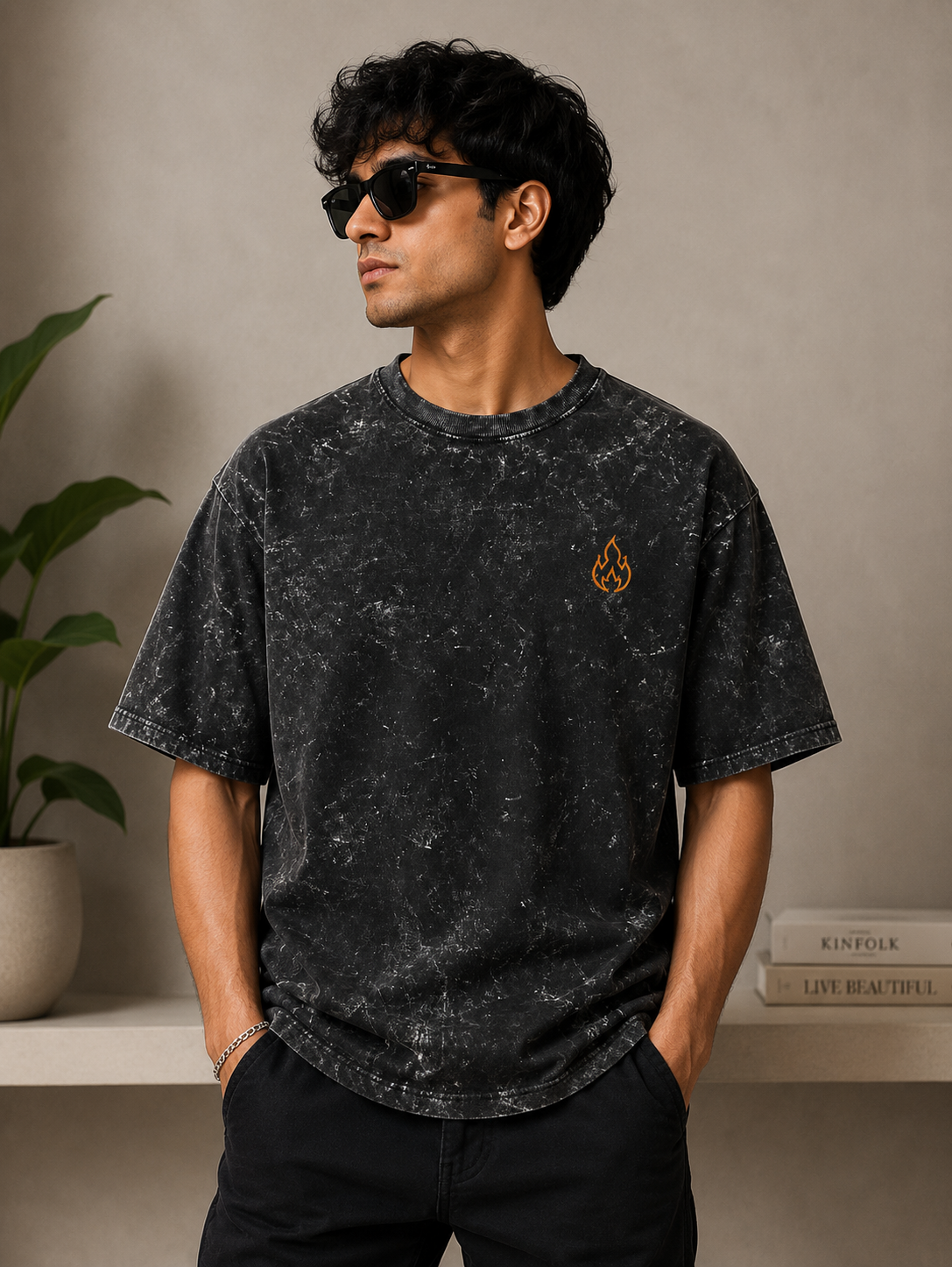 Karma : No need for Revenge Acid Wash Oversized Tee | One-of-a-Kind Streetwear