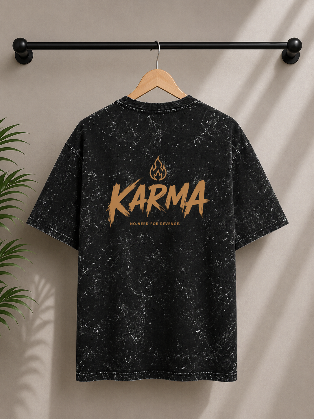 Karma : No need for Revenge Acid Wash Oversized Tee | One-of-a-Kind Streetwear