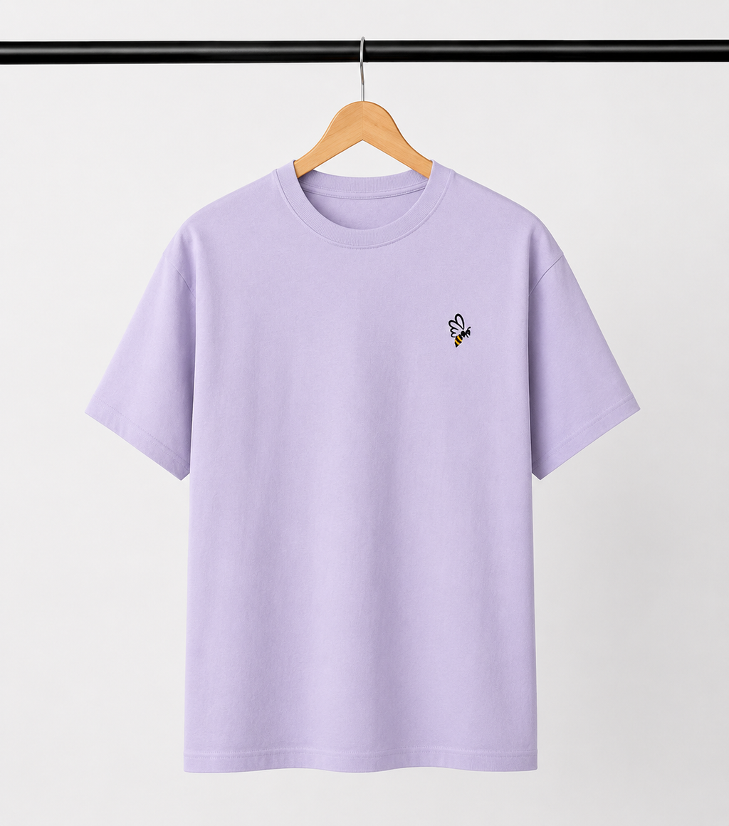 Embroidered Minimalist Bumblebee Unisex Tee | Premium Essential T-Shirt