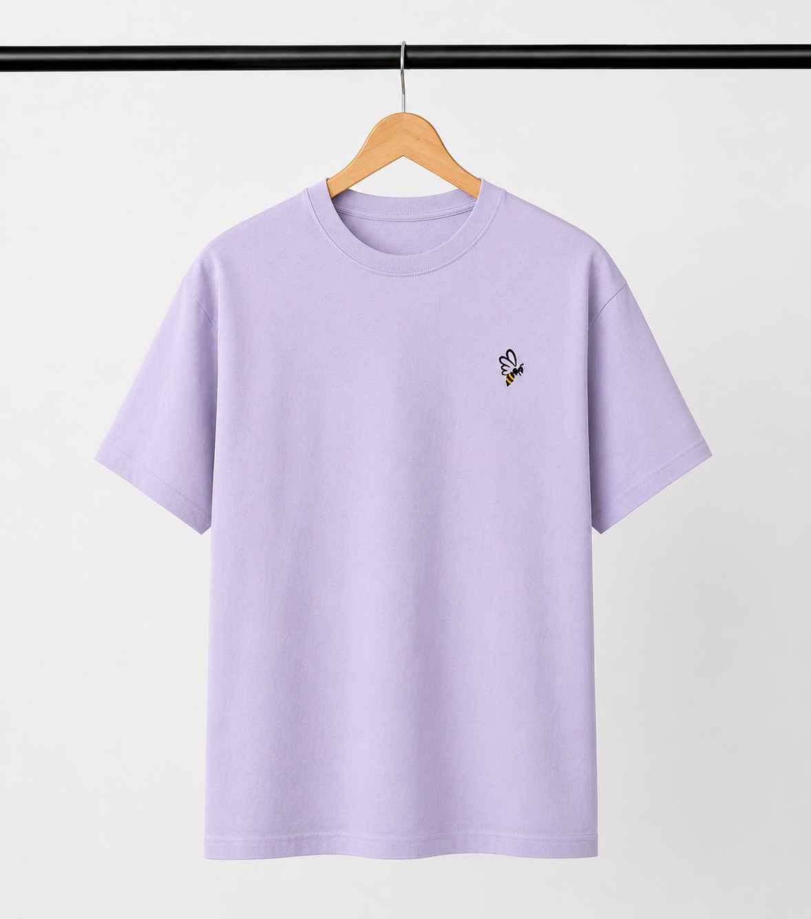Embroidered Minimalist Bumblebee Unisex Tee | Premium Essential T-Shirt