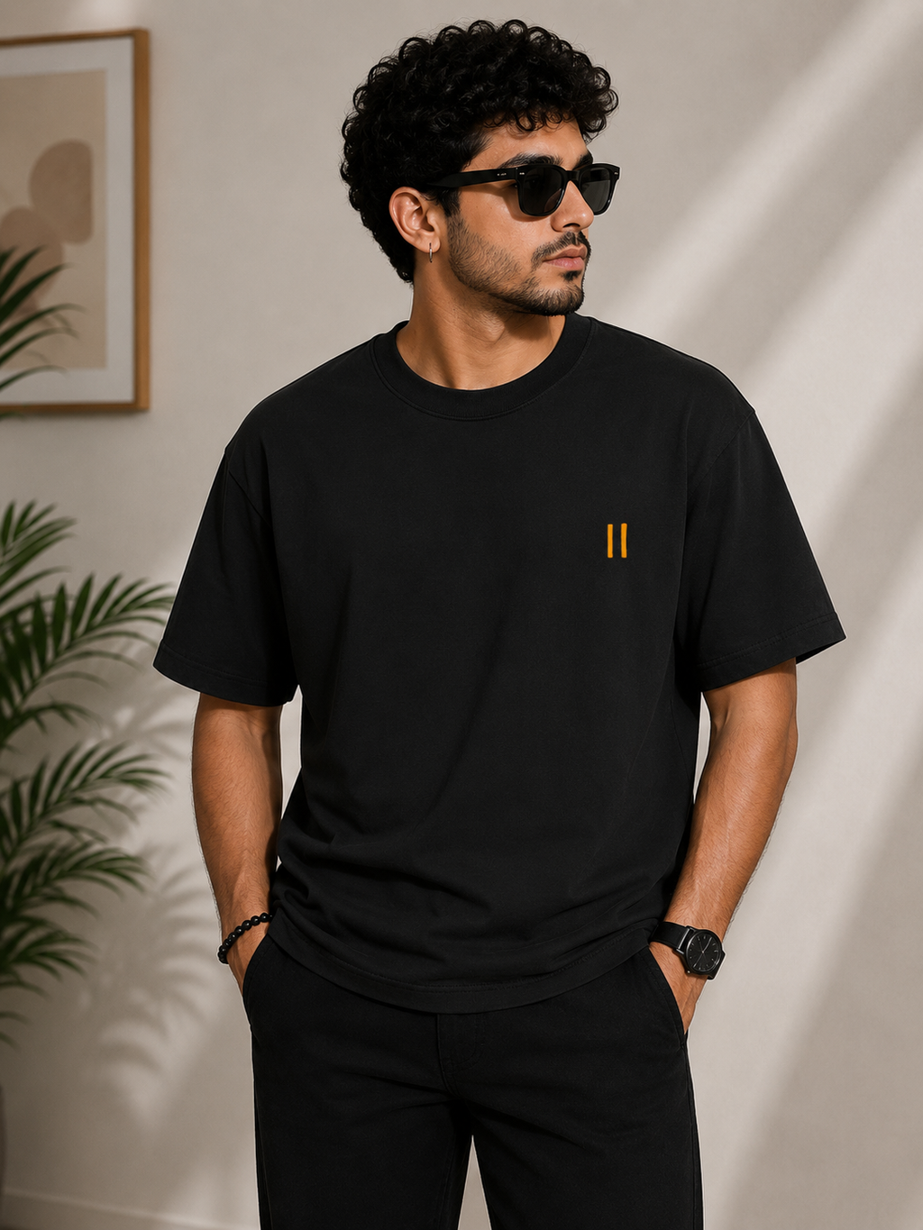 Aham Brahmasmi Sanskrit Oversized Tee | Spiritual Heavyweight Graphic