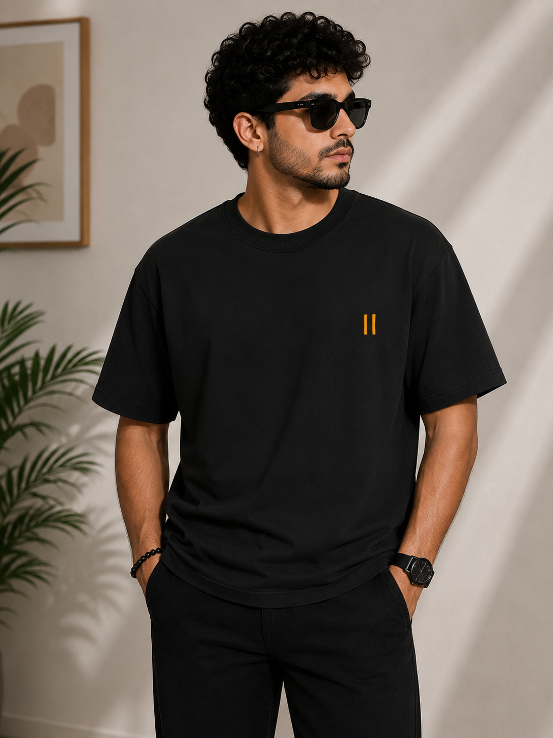 Aham Brahmasmi Sanskrit Oversized Tee | Spiritual Heavyweight Graphic