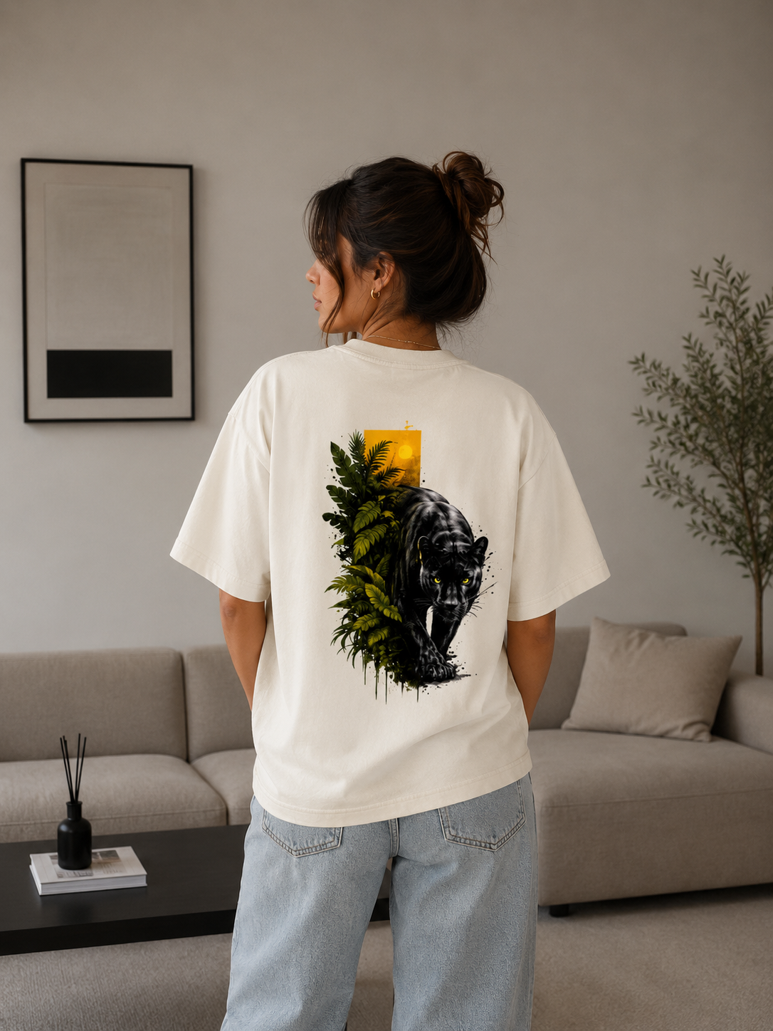 Shadow Panther Oversized Tee | Premium Urban Streetwear | Animal Edition
