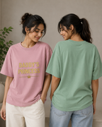 Daddy's Princess Terry Oversized Tee | Premium Gold Crown Graphic