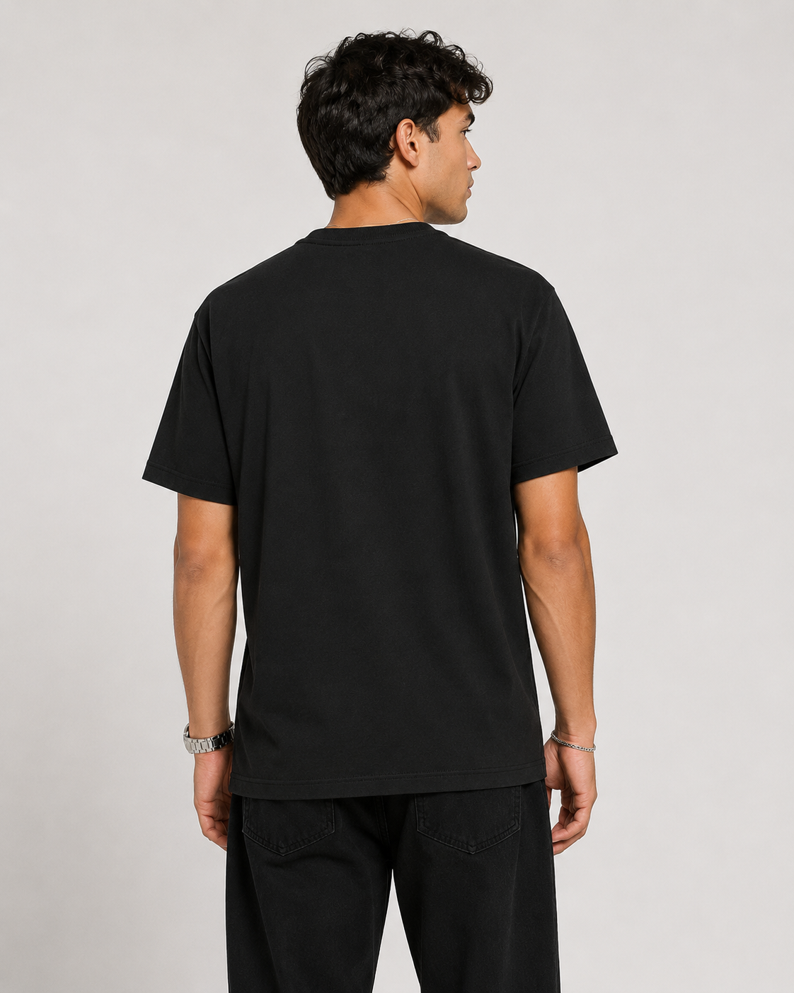 Embroidered Lord Hanuman Minimalist Unisex Tee | Premium Sacred Streetwear