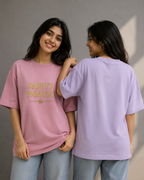 Daddy's Princess Terry Oversized Tee | Premium Gold Crown Graphic
