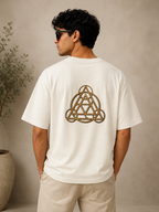 Geometric Alchemy Oversized Tee | Premium Sacred Geometry Graphic