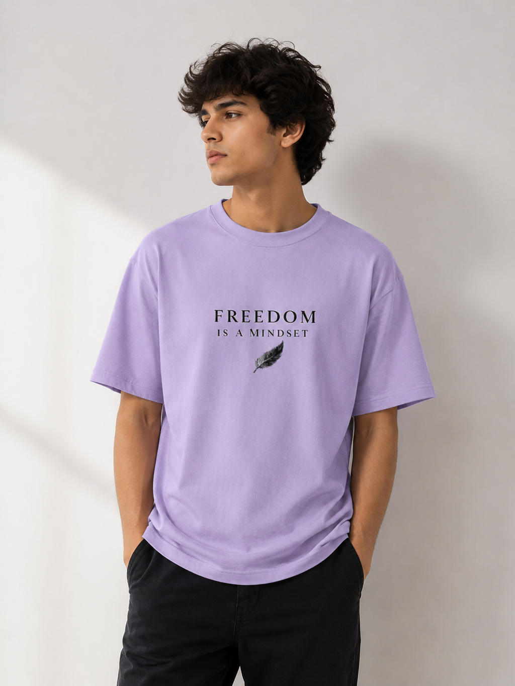 Freedom Mindset Oversized Tee | Eagle Graphic Streetwear | Animal Edition