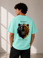 Protect What Matters Grizzly Oversized Tee | Premium Bear Streetwear | Animal Edition