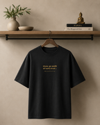 Bhagavad Gita Wisdom Oversized Tee | Spiritual Streetwear Graphic