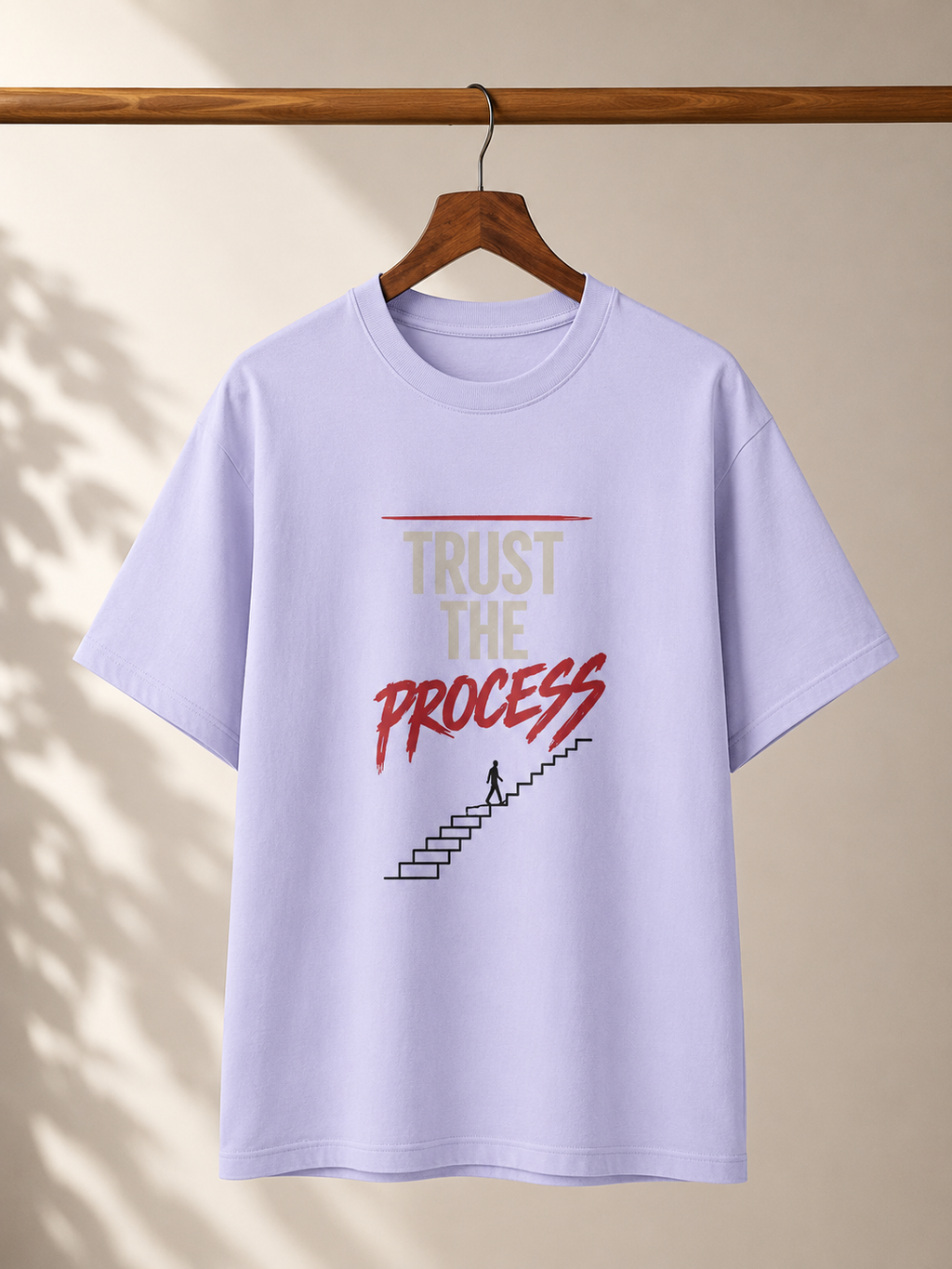 Trust The Process Oversized Tee | Motivational Minimalist Graphic
