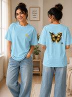 Ethereal Monarch Butterfly Oversized Tee | Urban Grunge Graphic
