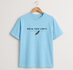 Rise Above Eagle Oversized Tee | Sky Blue Motivational Streetwear | Animal Edition