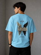 Karma Wings Oversized Tee | Gothic Streetwear