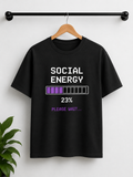 Social Energy Loading Oversized Tee | Retro Pixel Art Graphic