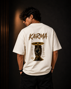Karma Sudarshana Oversized Tee | Premium Spiritual Streetwear