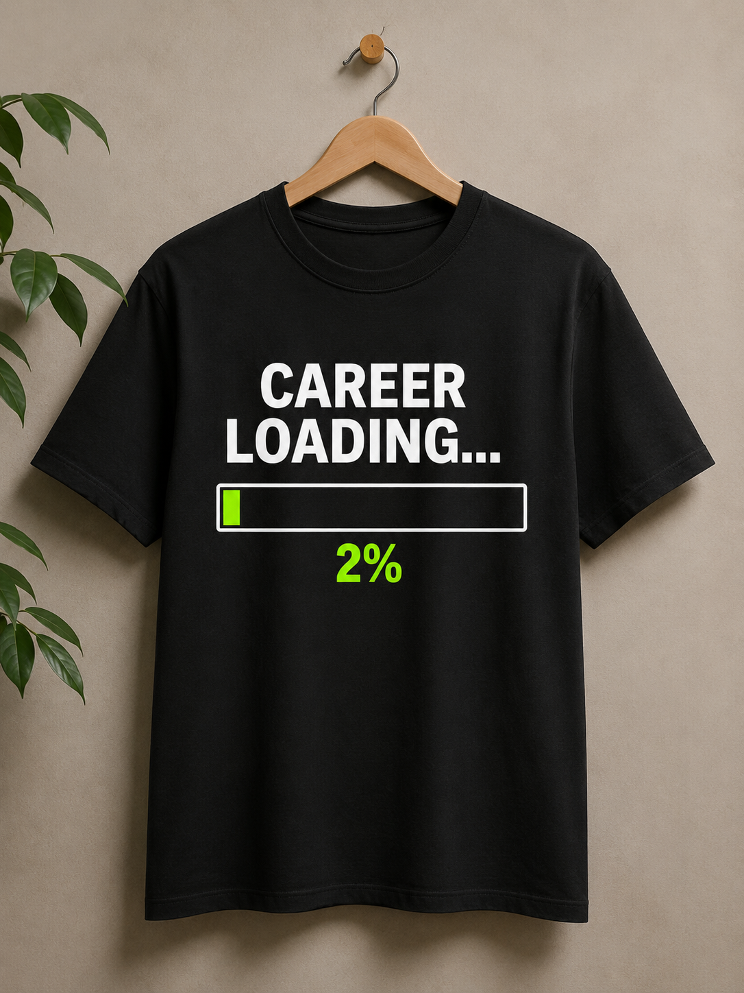 Career Loading 2% Oversized Tee | Heavyweight Tech Humor Shirt