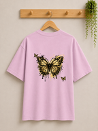 Ethereal Monarch Butterfly Oversized Tee | Urban Grunge Graphic