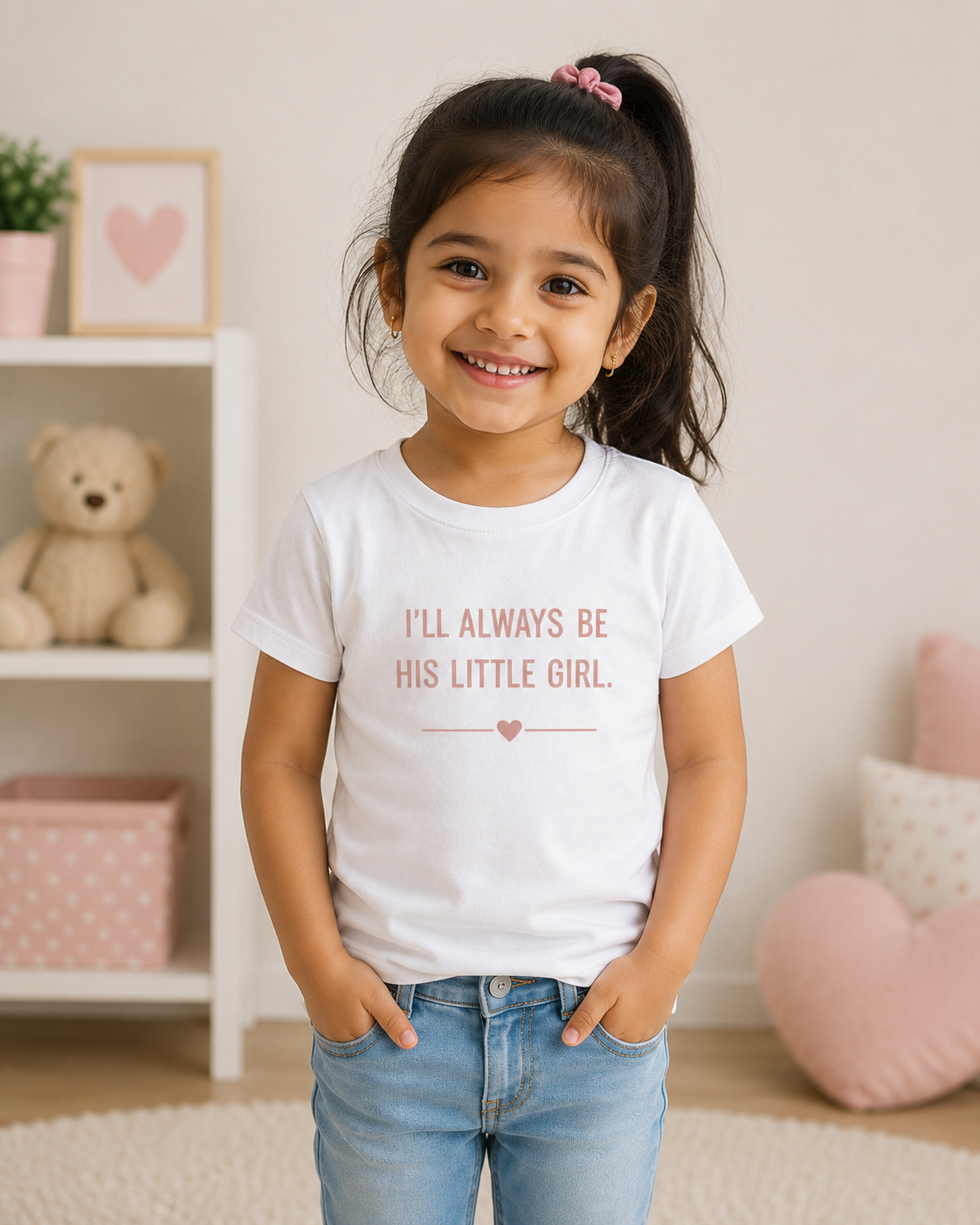 Always His Little Girl Graphic Tee | Sweet Sentimental Girls' T-Shirt