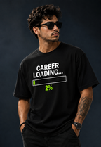 Career Loading 2% Oversized Tee | Heavyweight Tech Humor Shirt